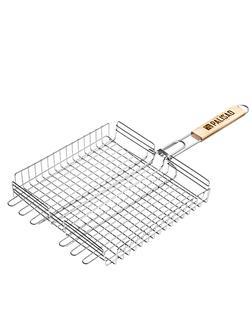 Решетка-гриль 340х340х60 мм, объемная, нержавеющая сталь, Camping// Palisad