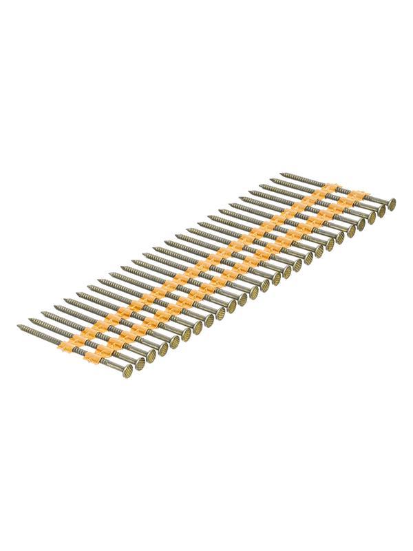 Гвозди для пнев. нейлера (крашен.), длина - 65 мм, диам. - 2,9 мм, 2000 шт. Denzel