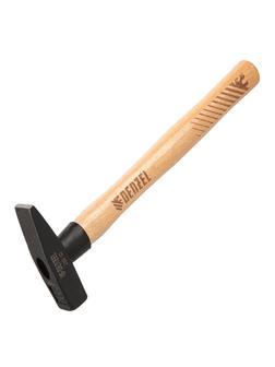 Молоток слесарный, 200 г, кованый квадратный боек, буковая рукоятка Denzel