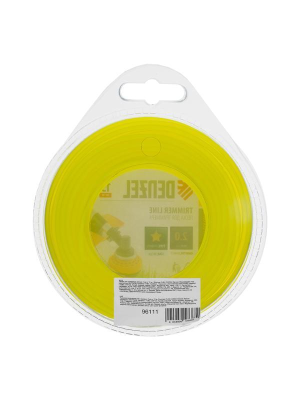 Леска для триммера, звезда 2 мм х 15 м, блистер Flex cord Denzel