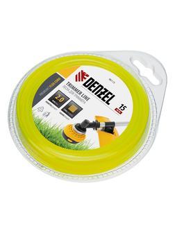 Леска для триммера, квадрат 2 мм х 15 м, блистер Flex cord Denzel