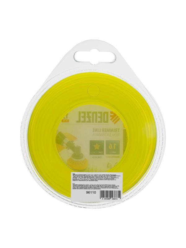 Леска для триммера, звезда 1.6 мм х 15 м, блистер Flex cord Denzel