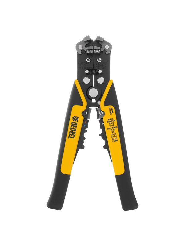 Щипцы для зачистки электропроводов 0,2-6 мм2, функция обрезания проводов// Denzel