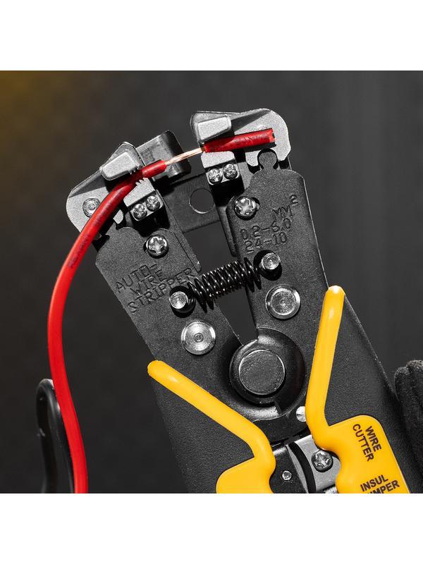Щипцы для зачистки электропроводов 0,2-6 мм2, функция обрезания проводов// Denzel