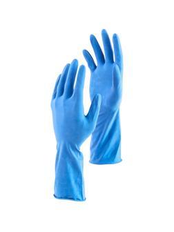 Перчатки хозяйственные латексные c двойным хлопковым напылением, S, Сибртех