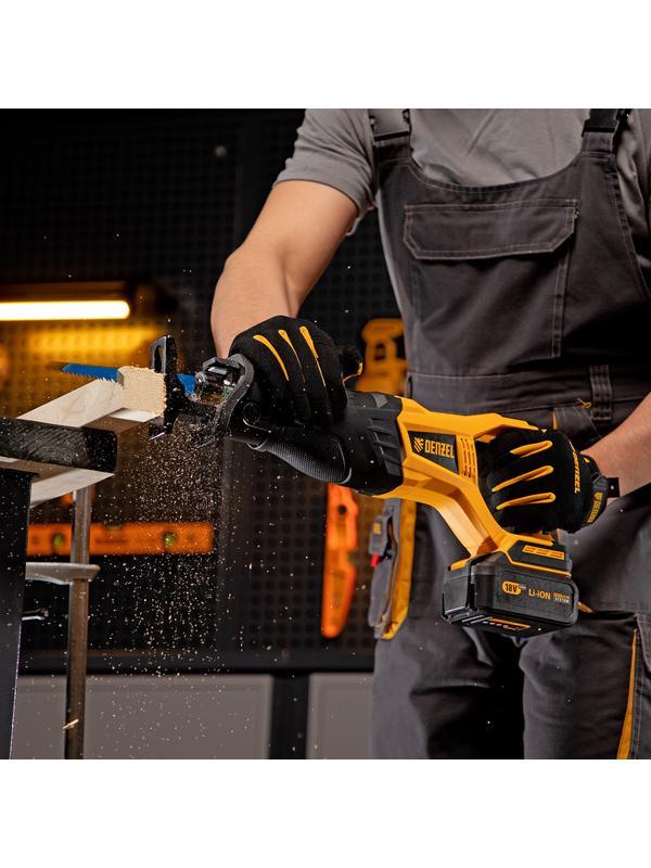 Пила сабельная аккумуляторная бесщет BRC-120-0,  18В Li-Ion Denzel