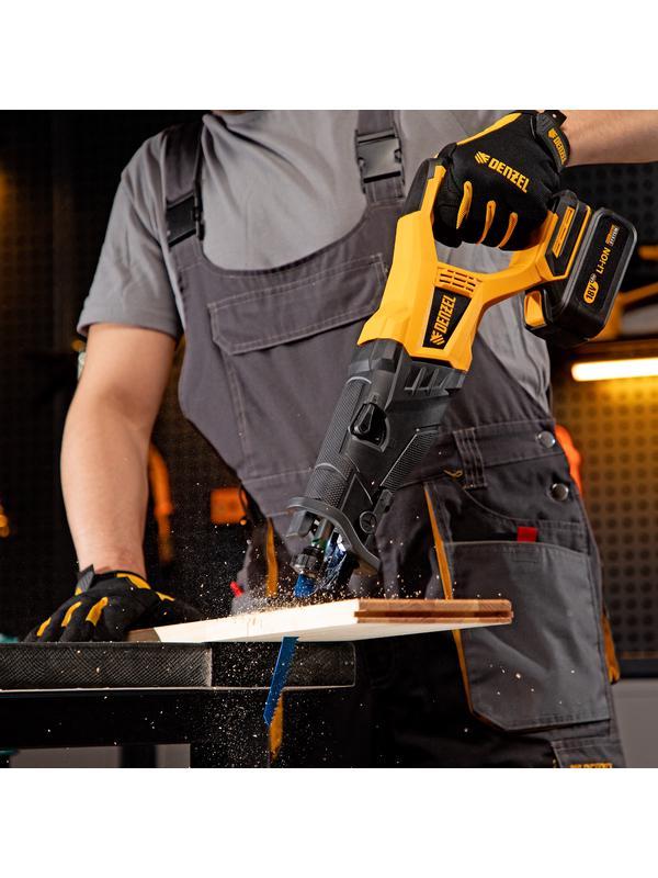 Пила сабельная аккумуляторная бесщет BRC-120-0,  18В Li-Ion Denzel