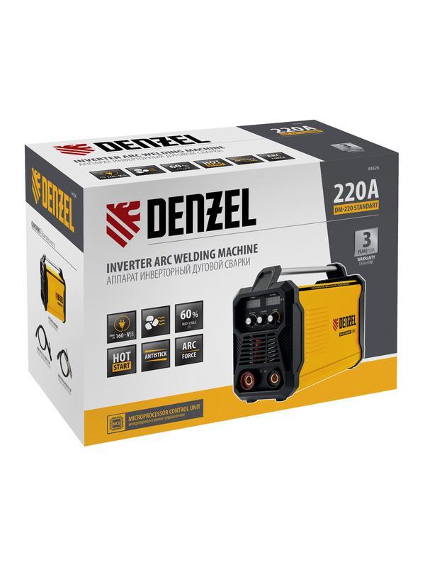 Аппарат инвертор. дуговой сварки DM-220 Standart, 220 А, ПВ 60%// Denzel