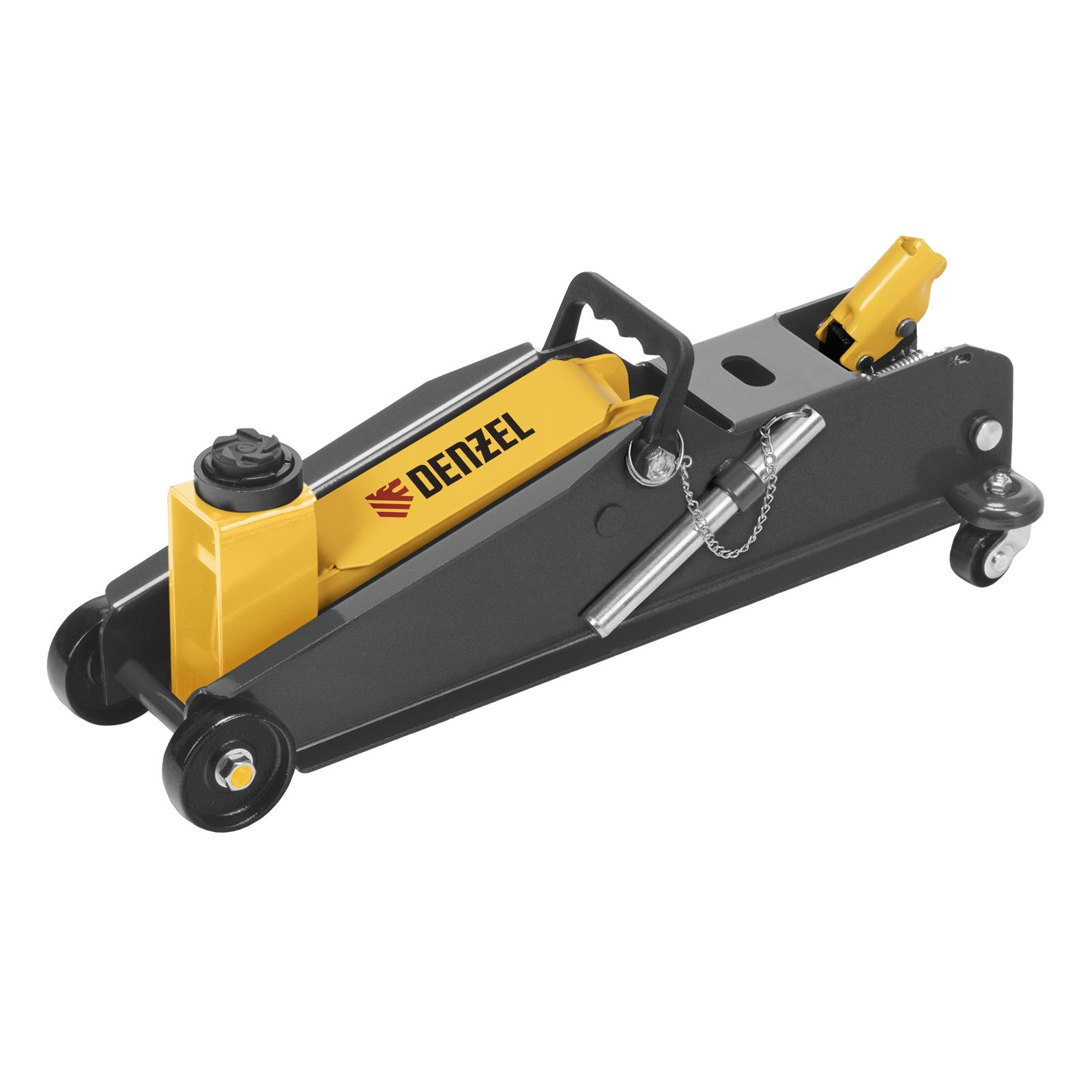 Домкрат гидравлический подкатной с фиксатором, 3 т, 190-532 мм, SUV/ Denzel