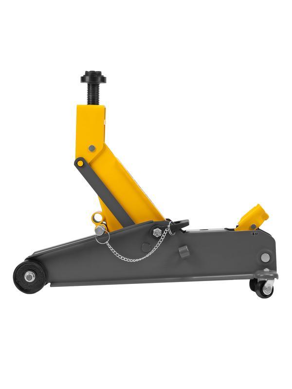 Домкрат гидравлический подкатной с фиксатором, 3 т, 190-532 мм, SUV/ Denzel