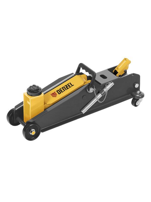 Домкрат гидравлический подкатной с фиксатором, 3 т, 190-532 мм, SUV/ Denzel