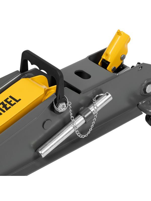 Домкрат гидравлический подкатной с фиксатором, 3 т, 190-532 мм, SUV/ Denzel