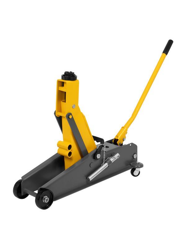 Домкрат гидравлический подкатной с фиксатором, 3 т, 190-532 мм, SUV/ Denzel