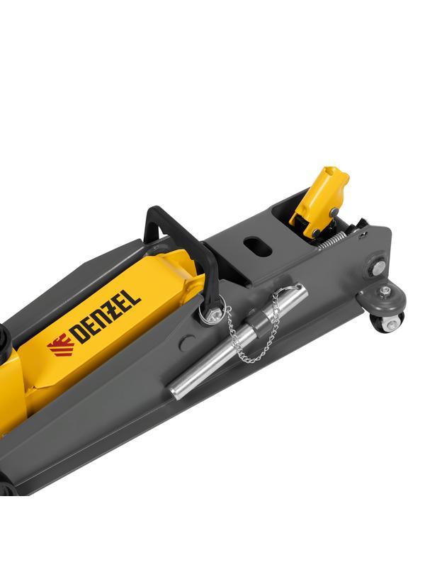 Домкрат гидравлический подкатной с фиксатором, 3 т, 190-532 мм, SUV/ Denzel