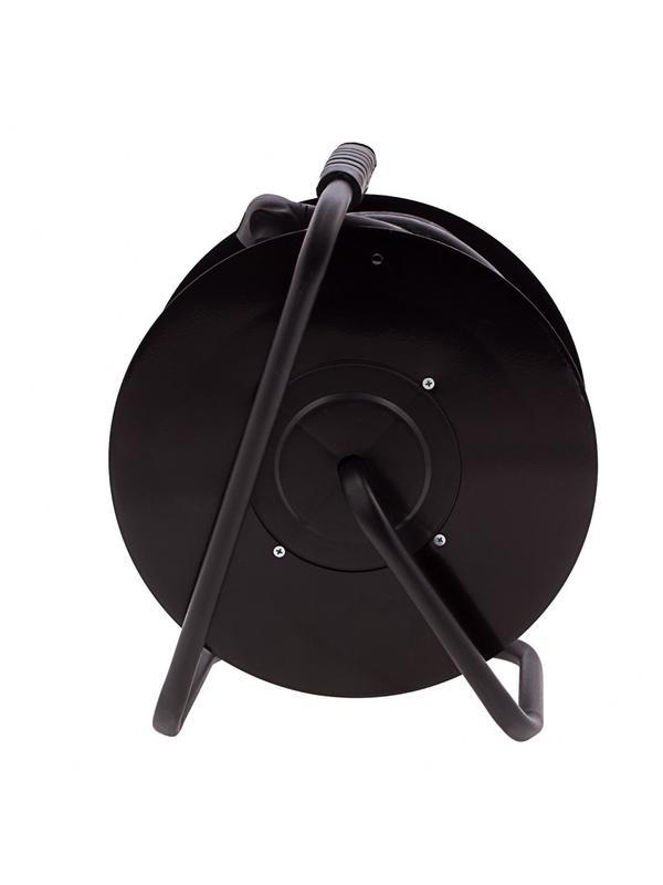 Удлинитель силовой 50 м, 16А, тип УХз16, КГ 3 x 1.5 мм, на стальной катушке, 4 розетки Сибртех