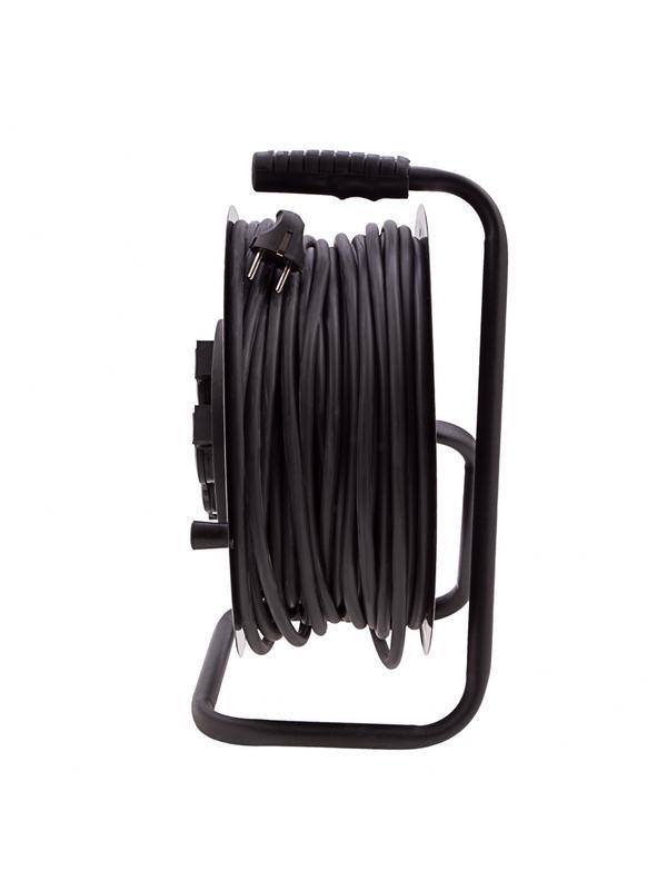 Удлинитель силовой 50 м, 16А, тип УХз16, КГ 3 x 1.5 мм, на стальной катушке, 4 розетки Сибртех