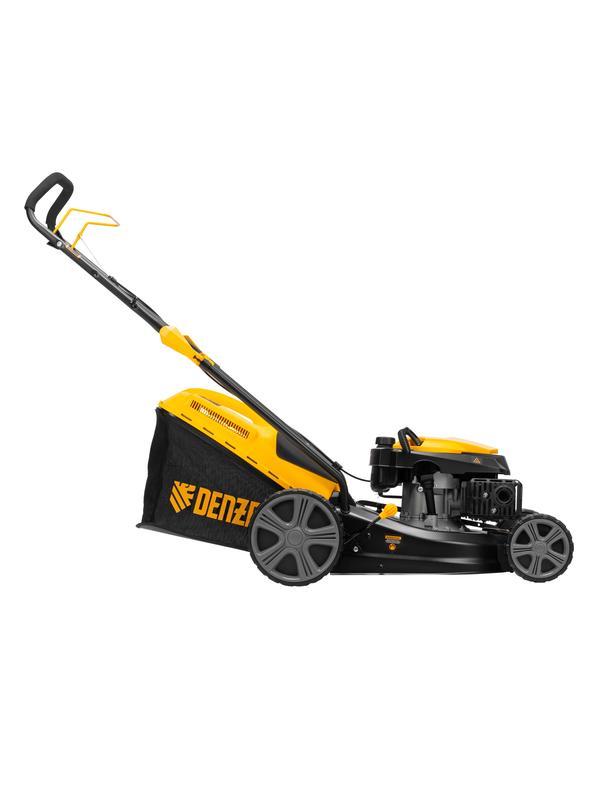 Газонокосилка бензиновая GLD-460, 146 куб.см, ширина 46 см, ручная, 7 уровней, травосборник 50 л Denzel