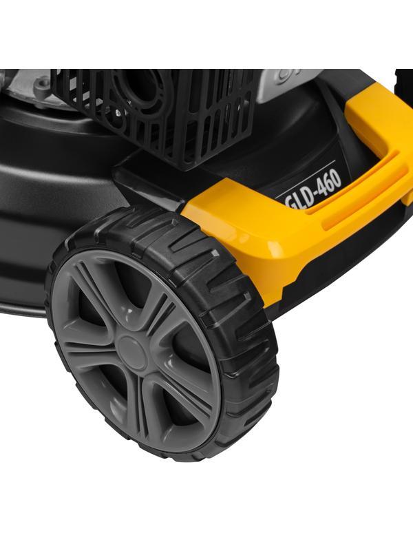 Газонокосилка бензиновая GLD-460, 146 куб.см, ширина 46 см, ручная, 7 уровней, травосборник 50 л Denzel