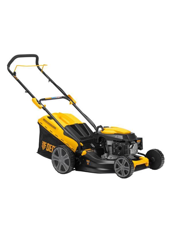 Газонокосилка бензиновая GLD-460, 146 куб.см, ширина 46 см, ручная, 7 уровней, травосборник 50 л Denzel