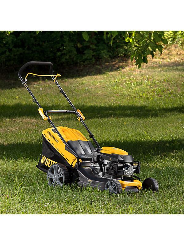 Газонокосилка бензиновая GLD-460, 146 куб.см, ширина 46 см, ручная, 7 уровней, травосборник 50 л Denzel