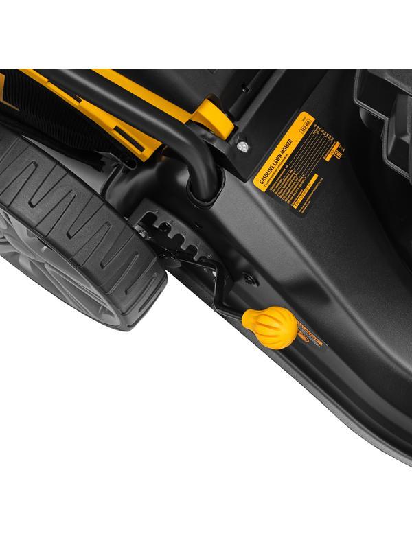 Газонокосилка бензиновая GLD-460, 146 куб.см, ширина 46 см, ручная, 7 уровней, травосборник 50 л Denzel