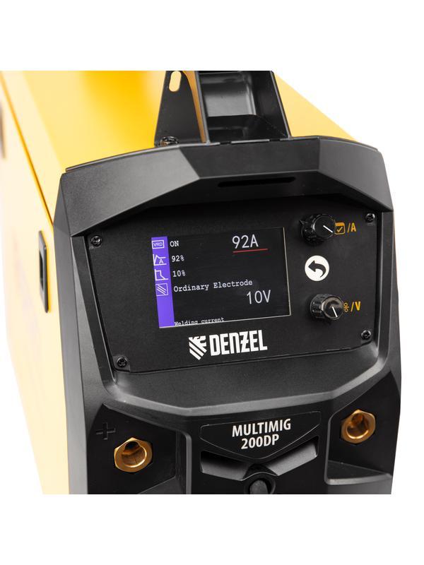 Аппарат инвертор. полуавтомат. сварки MultiMIG-200DP Synergy Double Pulse, 200 А, ПВ 80%// Denzel