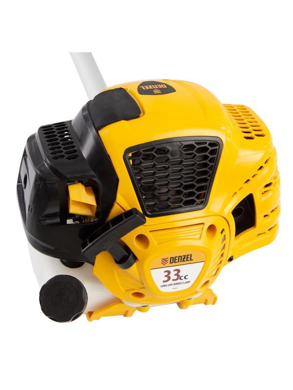 Триммер бензиновый DTL-33S, 33 см3, разъемная штанга, состоит из 2 частей Denzel