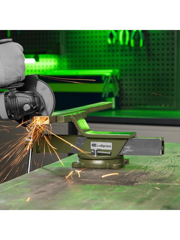 Тиски слесарные, 200 мм, стальные, поворотные// Сибртех