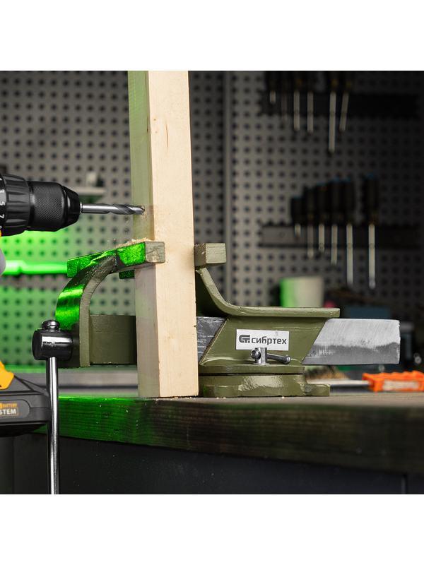 Тиски слесарные, 200 мм, стальные, поворотные// Сибртех