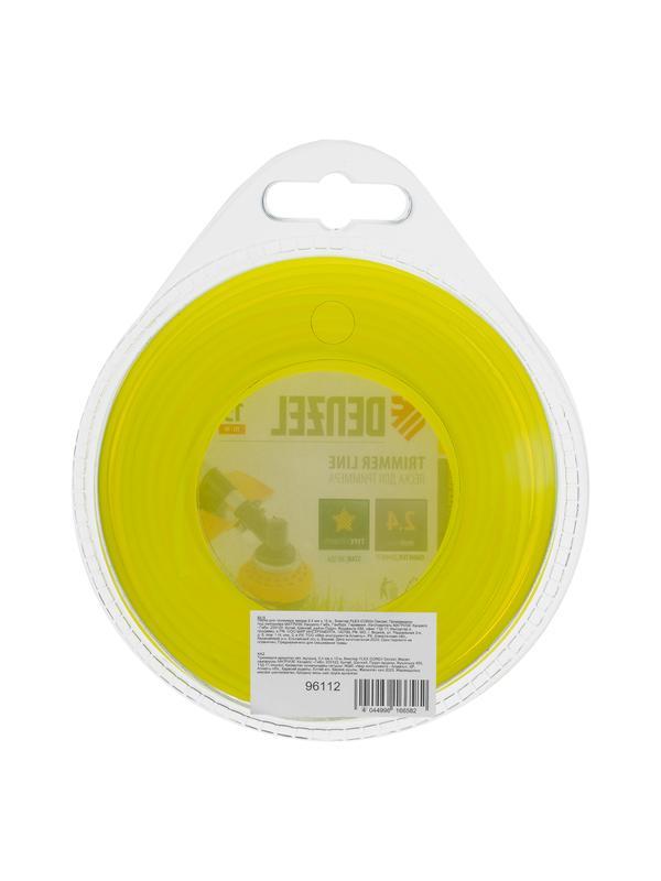 Леска для триммера, звезда 2.4 мм х 15 м, блистер Flex cord Denzel