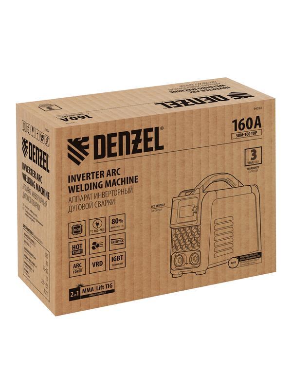 Аппарат инвертор. дуговой сварки SDM-160 Top, 160 А, ПВ 80%// Denzel