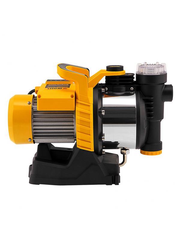 Садовый поверхностный насос GP1100SS, 1100 Вт, 4000 л/ч, подъем 45 м, пластик Denzel