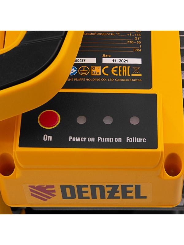 Садовый поверхностный насос GP1100SS, 1100 Вт, 4000 л/ч, подъем 45 м, пластик Denzel