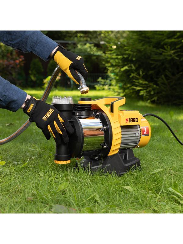 Садовый поверхностный насос GP1100SS, 1100 Вт, 4000 л/ч, подъем 45 м, пластик Denzel