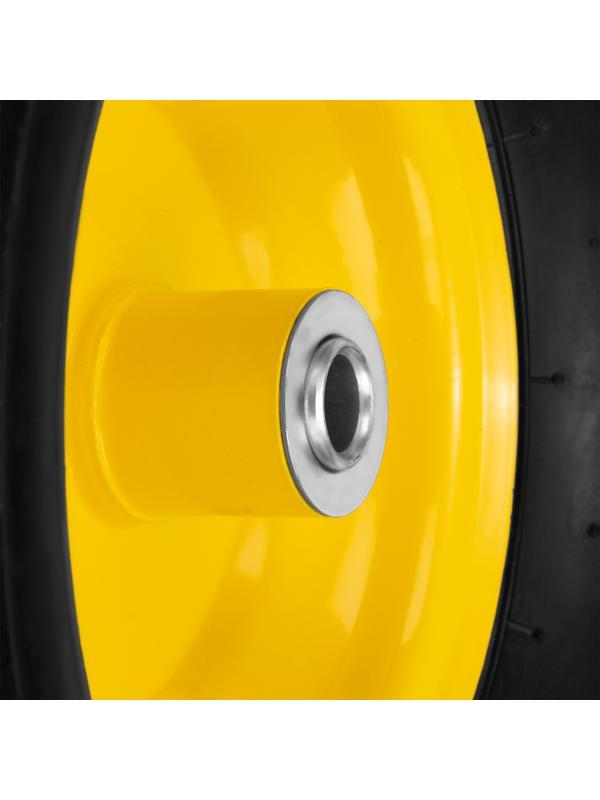 Колесо пневматическое 15/6.00-6, D 370 мм, подш. внут. диам. 16 мм, длина оси 100 мм Denzel