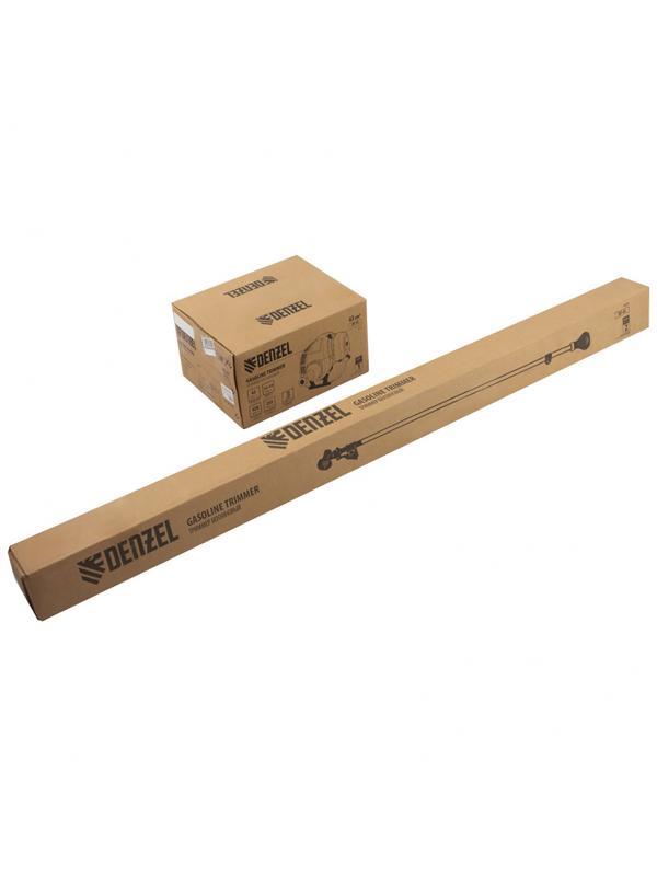 Триммер бензиновый DT 43, 43 см3, 2.5 л. с, неразъемная штанга, состоит из 2 частей Denzel