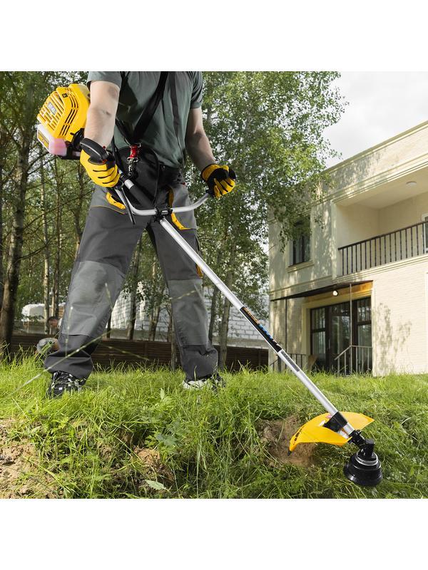 Триммер бензиновый DT 43, 43 см3, 2.5 л. с, неразъемная штанга, состоит из 2 частей Denzel