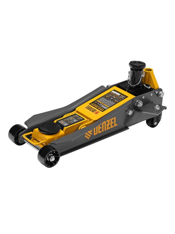 Домкрат гидравлический подкатной, 2/3 т, 98-770 мм, быстрый подъем, низ. подхват, проф, SUV Denzel