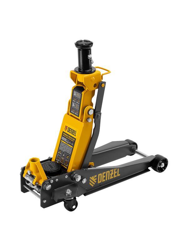 Домкрат гидравлический подкатной, 2/3 т, 98-770 мм, быстрый подъем, низ. подхват, проф, SUV Denzel