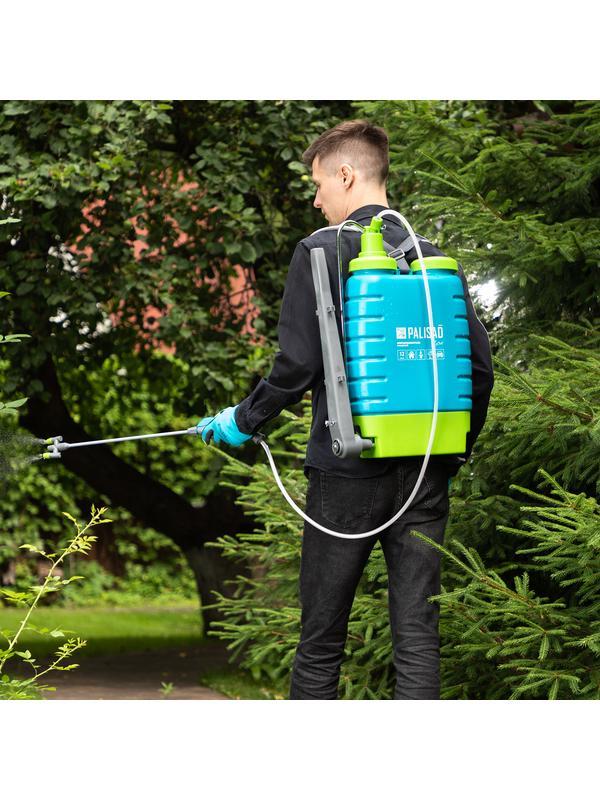 Опрыскиватель ранцевый, 12 л, с насосом, шлангом и разбрызгивателем Palisad Luxe
