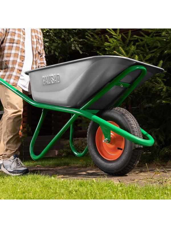 Тачка садово-строительная, усиленная, грузоподъемность 200 кг, объем 90 л// Palisad