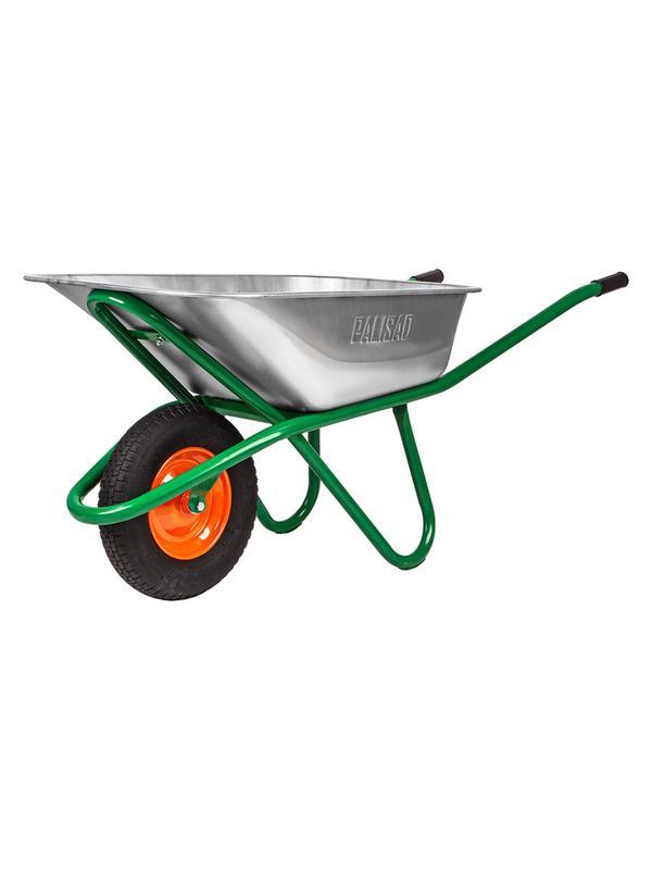 Тачка садово-строительная, усиленная, грузоподъемность 200 кг, объем 90 л// Palisad