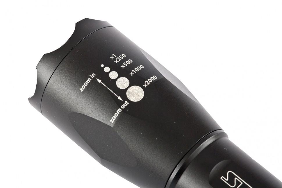 Фонарь, 3 W CREE Led 3 W, зум, 3 режима 100 %-50 %-строб, ремешок, 160 Лм, 200 м, 3 х ААА Stern