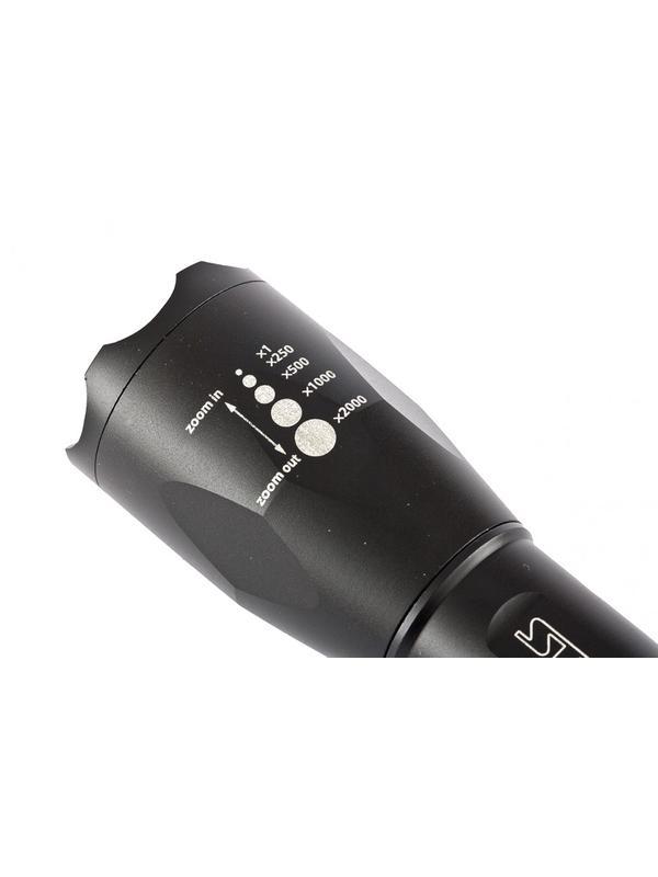Фонарь, 3 W CREE Led 3 W, зум, 3 режима 100 %-50 %-строб, ремешок, 160 Лм, 200 м, 3 х ААА Stern