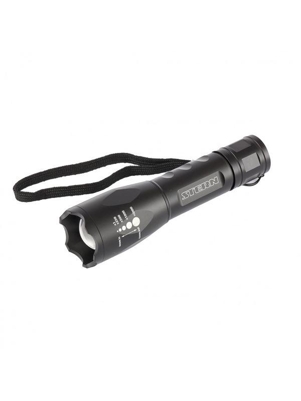 Фонарь, 3 W CREE Led 3 W, зум, 3 режима 100 %-50 %-строб, ремешок, 160 Лм, 200 м, 3 х ААА Stern