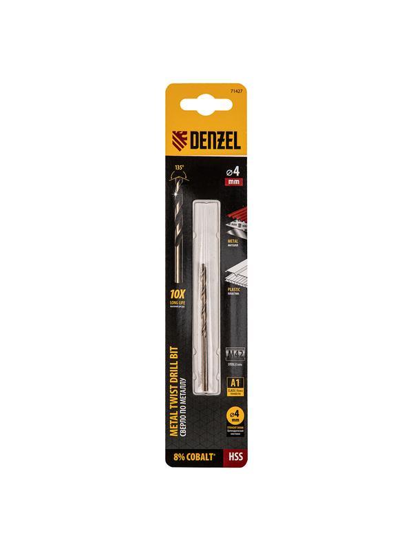 Сверло по металлу, 4 мм, HSS Co-8%// Denzel