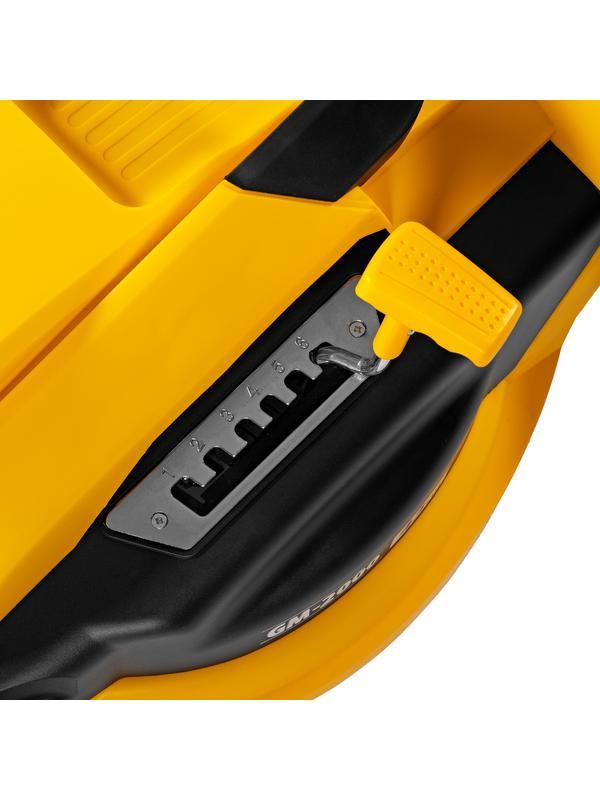 Газонокосилка электрическая GM-2000, 2000 Вт, ширина 43 см, 6 уровней, травосборник 45 л. Denzel