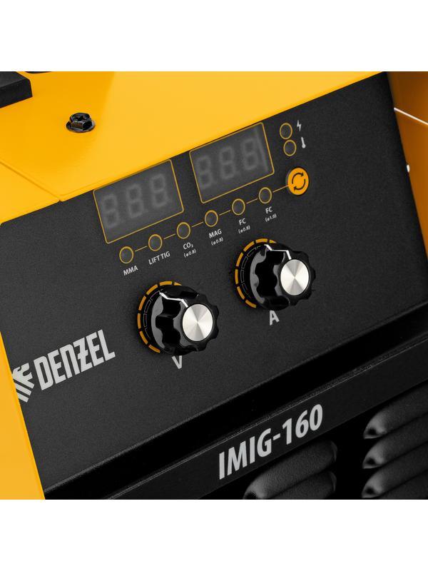 Аппарат инвертор. полуавтомат. cварки IMIG-160 Synergy, 160 А, ПВ 60%, катушка 5 кг// Denzel