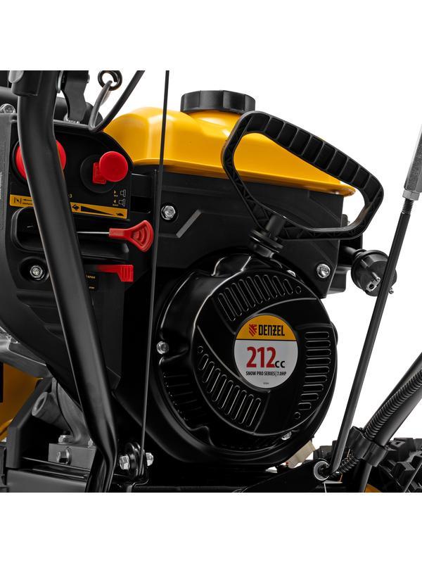 Бензиновая снегоуборочная машина SBM 610S PRO, 212 cc, электростартер, фара, обогрев Denzel
