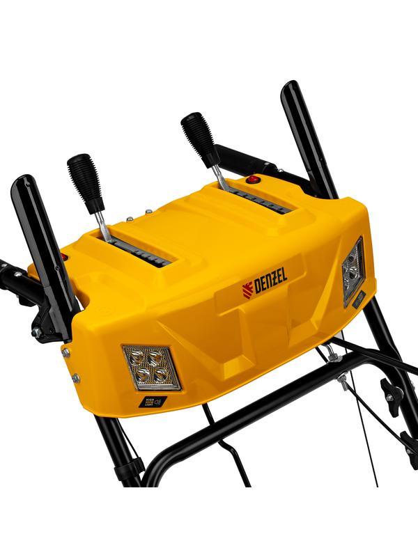 Бензиновая снегоуборочная машина SBM 610S PRO, 212 cc, электростартер, фара, обогрев Denzel